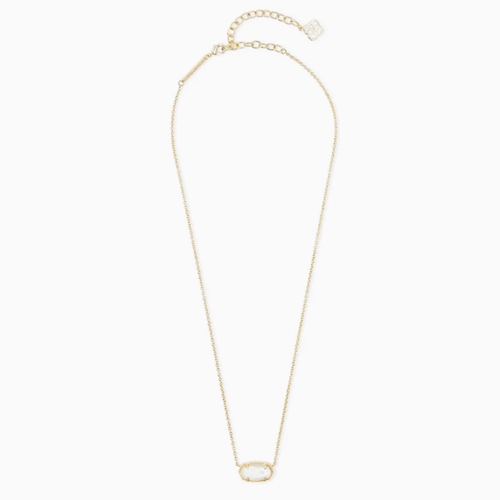 Kendra Scott Elisa Gold Pendant Necklace In Ivory Mother-Of-Pearl